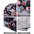 Pikkukuva 4 / 5: Havaijilainen miesten paita ja shortsit, normaali istuvuus, lyhythihainen, rento, muoti Flamingo-paitasetti L