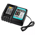 Miniatyrbillede 2 af 3: Makita Makit oplader DC18RC uden skærm 14,4V-18V power 3A - Perfekt
