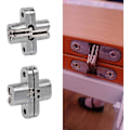 Miniatyrbillede 3 af 5: Legering Skjult Hængsel Usynlig Foldedør Skjult Kryds Skjulte Hængsler Til Møbel Hardware Foldedør (43,7 mm)
