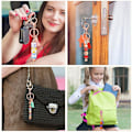 Miniatyrbild 5 av 5: 15 st Beadable Keychain Bar Metall Blank Keychain Med 15 st Läder För Diy Bead Keychain Supplie