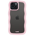 Pikkukuva 2 / 4: holdit iPhone 15 Plus / 14 Plus Kuori Wavy Pink Transparent