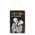 Miniatyrbillede 1 af 3: Something Different Love You To Death Hængende Skilt One Size Bla Sort/Hvid/Guld One Size 11