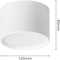 Miniatyrbillede 5 af 5: Hvid LED loftspot 3000k varm hvid 12w loftspot armatur stue spisestue køkken korridor soveværelse 120mm