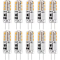 Miniatyrbild 1 av 5: 10x G4 LED-lampor 12V AC/DC Varmvit 3000K 2W, dimbar - WELLNGS
