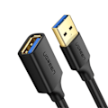 Miniatyrbillede 1 af 5: UGREEN 1m USB-A Han – Hun Forlænger Sort