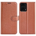 Miniatyrbillede 1 af 5: Motorola Moto G04 4G/G24 4G Etui Litchi Læder Brun