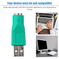 Miniatyrbilde 4 av 5: Lett og praktisk USB hann til PS2 hunn kabeladapterkonverter for datamaskiner PC bærbar PC bærbare tastaturmus