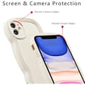 Miniatyrbild 2 av 4: Case for iPhone 12 6.1 inch, Cute Solid Color Curly Wavy Frame Silicone Case Shockproof Cover