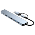 Pikkukuva 4 / 5: Multiport USB Hub 3.0 Multi USB -jakaja 4 USB C -porttia 3.0 2.0 -porttia PC-kannettavan tietokoneen hubille