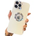 Pikkukuva 1 / 2: Heyone Tyylikäs iPhone 11 Pro Max -kuori nahkaa, kimaltava bling-strassi timantti söpö suojakuori ohut tyttömäinen glitter - 6,5 tuumaa (valkoinen)
