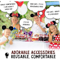Miniatyrbillede 3 af 5: Sæt med 4 Mickey Mouse Øre Diademer Minnie Mouse Øre Diademer Kvinder Piger