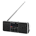 Pikkukuva 2 / 5: Mini kannettava ladattava stereoradio L-288 Fm-radiokaiutin Lcd-näyttö Tukee Tf-korttia Usb-levyä Mp3 Mu