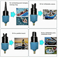 Miniatyrbilde 3 av 5: Adapter for å pumpe opp padlebrett og kajakk med 4 luftventilmunnstykker for kajakk/oppblåsbar seng/stående padlebrett/båt, luftventilomformer Crjjkoy