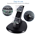 Miniatyrbilde 5 av 5: Dobbel USB-ladingstasjon for Playstation 4 PS4 / PS4 Pro / PS4 Slim-kontroller