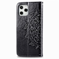 Miniatyrbillede 2 af 4: iPhone 12 Pro Max - Mandala Læder Etui - Sort Sort Sort