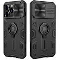 Pikkukuva 1 / 5: iPhone 13 Pro - NILLKIN CamShield Armor Hybrid Ring -kuori - Musta