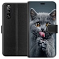 Pikkukuva 1 / 3: Sony Xperia 10 III Lompakkokotelo Kissa
