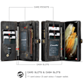 Miniatyrbild 2 av 5: Samsung Galaxy S21 Plus - CASEME 2-i-1 Multifunktionellt Plånboksfodral - Svart