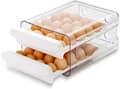 Refrigerator Egg Tray, 40 Grids/2 Layers Fridge Egg Tray, Refrigerator Egg Box, Refrigerator Fresh Egg Storage Box (1 Pcs)