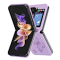 Miniatyrbillede 1 af 5: Galaxy Z Flip 6 Cover Sommerfugl Tekstur Lilla