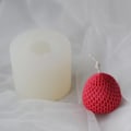Miniatyrbilde 4 av 5: Lysformer lys stearinlys DIY støpeformer i silikonform MJ13 enkelthull stor jordbær