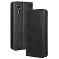 Pung Etui til Samsung Galaxy Xcover 7 PU Læder Stativ Retro Telefon Cover Sort[CO]