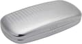 Glass Holder Striped Aluminum Hard Shell Glasses Case Silver