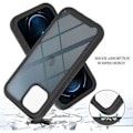 Miniatyrbillede 4 af 4: OnePlus 10 Pro 5G Fuldstændig Hybrid Dobbelt Lag Stødsikkert 360 Transparent Silikone PC + TPU Sort P