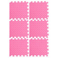 Miniatyrbillede 1 af 3: 6 stk. Tykke Eva Bladkornplader, Sammenkoblingsplatformsmåtte, Beskyttende Pude, Sammenføjning Pink 30X30CM