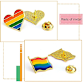Miniatyrbilde 2 av 5: 30-delt sett med Pride Rainbow emalj lapel pins - 15-delt sett med Rainbow Pride Flag LGBTQ lapel pins + 15-delt sett med LGBTQ Heart Flag Pride pins til å dekorere herre- og dameklær og vesker