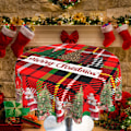 Miniatyrbillede 1 af 5: Rund Dug 60 Tommer Juleklassiker Ternet Mode Design Dug Dug til Hjemmeindretning, Fester, Picnic