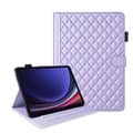 Samsung Galaxy Tab S10 FE+ Leather Case with Rhombus Pattern Lila