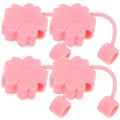 Miniatyrbillede 2 af 3: 4 stk. rustfri stål sugerør, sugerørsovertræk, sugerørstop, genanvendelige metalsugerør, sugerørsbeskyttelse, pink 2,8 x 2,8 x 1,1 cm Pink 2.8X2.8X1.1CM