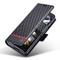 Miniatyrbild 4 av 5: LC.IMEEKE Galaxy Z Fold 6 Fodral Kolfibertextur Svart