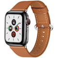 Miniatyrbillede 1 af 5: Ægte Læder Armbånd Apple Watch 41/40/38 mm - Brun Brown Brun