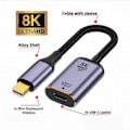 Pikkukuva 1 / 4: USB-C - Mini Displayport -sovitinmuunnin USB-C Type C Naaraslähde Mini Displayport 1.4 8K 6