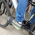 Miniatyrbillede 3 af 5: 1 par cykelpedalremme tåclips remme tape justerbar anti-slip dobbeltklæbende cykel fødder remme - sort