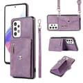 Compatible with Samsung Galaxy A53 5G Anti-fall Stand PU Leather+TPU Phone Case with RFID Blocking Card Wallet Purple_max
