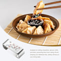 Miniatyrbillede 2 af 2: 4 stk 304 Rustfrit Stål Flad Chopstickholder Blommeblomst Flad Chopstickstøtte til Bordplade Skeer Gafler Knive Borddekoration Sølv