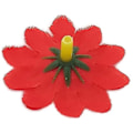 Miniatyrbilde 4 av 4: Kunstige tusenfryd blomsterhoder 100 stk falske gerberablader rød for DIY krans