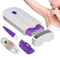 Miniatyrbilde 1 av 5: 2 i 1 Elektrisk Epilator Hårfjerning Smertefri Hårfjerner Barbermaskin Øyeblikkelig Smertefri Gratis Sensorlys Usb-opplading