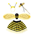 Miniatyrbillede 2 af 4: Bi-optrædende kostumer Bi-pige nederdele Bi-vinger Optrædende dragter Bi Cosplay kostumer Gul 66*17cm Yellow 66*17cm