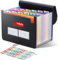 Miniatyrbillede 1 af 4: A4 Executive Mappe, Sort, 24 Rum, Filorganisator til Forretning & Konference