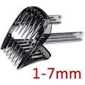 Miniatyrbillede 2 af 4: 2 stk. Nye 1-7 mm hårklippekamme til Philips HC9450 HC9490 HC9452 HC7460 HC7462 Erstatningskam af høj kvalitet til hårtrimmer