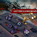 Miniatyrbild 5 av 5: 7 st Metall RPG Tärningsset, Rollspel DND Polyhedral D&D