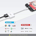 Pikkukuva 3 / 4: Apple Mfi -sertifioitu digitaalinen AV HDMI -sovitin iPhone 12/12 Pro 11 Pro/xs/xr/x/8 7 Se, Ipad Pro Mini - Lightning HDMI -liitäntään-