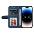Miniatyrbild 4 av 5: iPhone 15 Pro Skal Skin Feel Läder Blå
