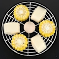 Miniatyrbilde 5 av 5: Rustfritt stål innlegg rist matlaging stativ damper innlegg kake rist rund dampende rack damper innlegg for matlaging gryter gryter