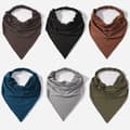 Halsduk Hårbånd Elastisk Stor Boho Triangel Bandana Hodeplagg med Klemme Sklisikker Ensfarget Hårbånd