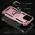 Pikkukuva 5 / 5: iPhone 15 Pro Max Kuori Iskunkestävä Armor Sormus Ruusukulta